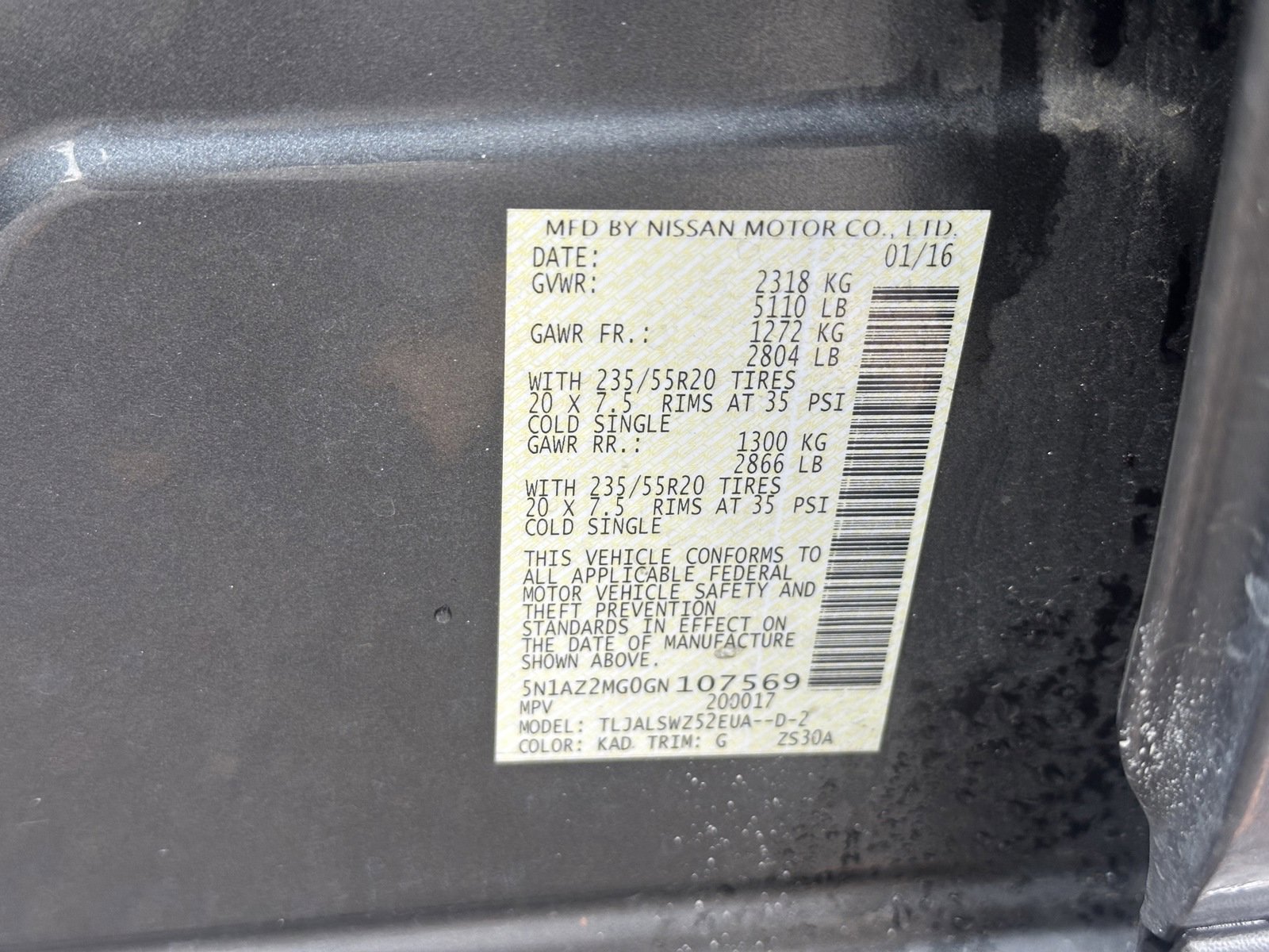 Used 2016 Nissan Murano Platinum w/ Platinum Technology Package image 24