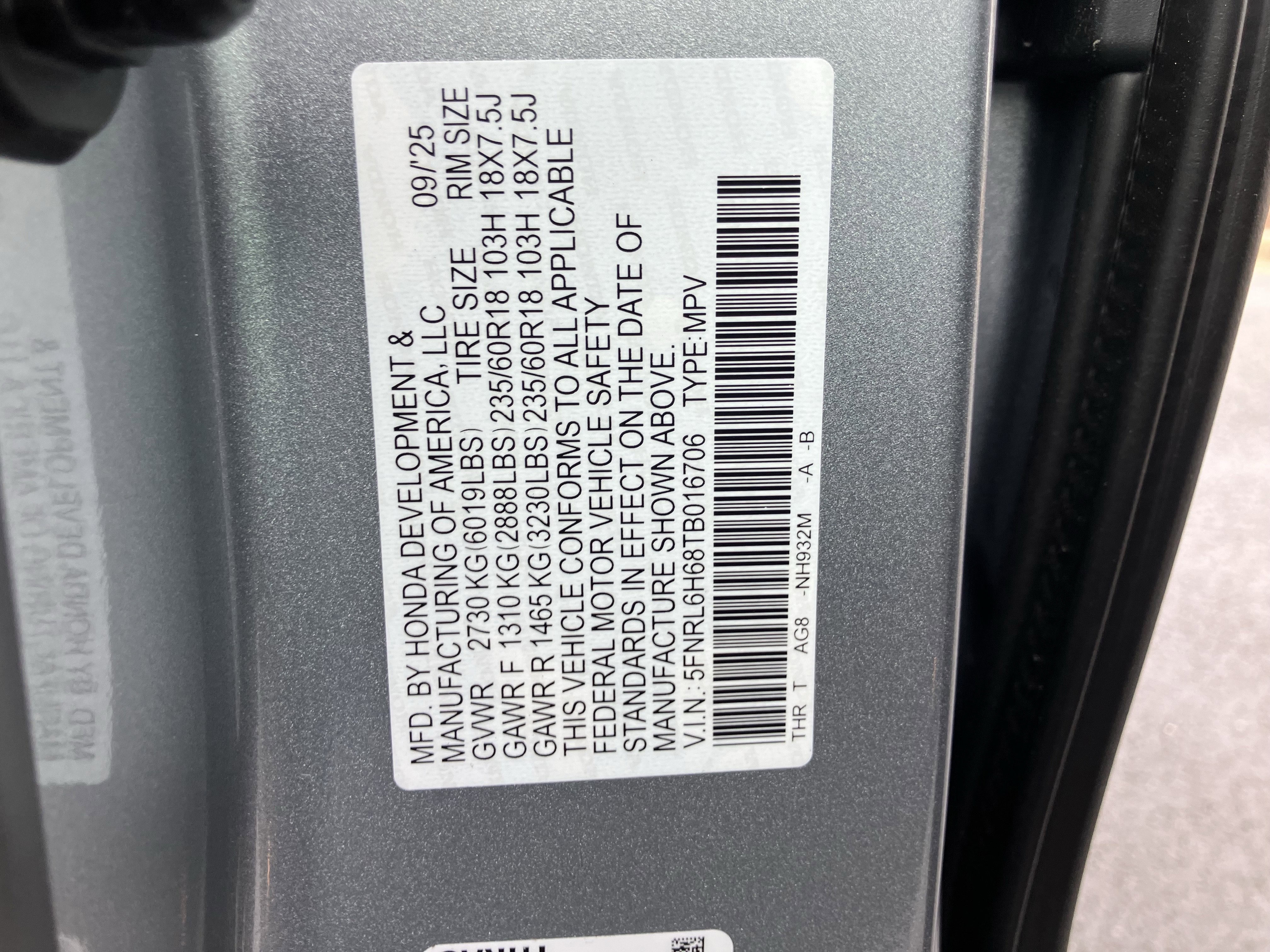 Certified 2026 Honda Odyssey EX-L image 38
