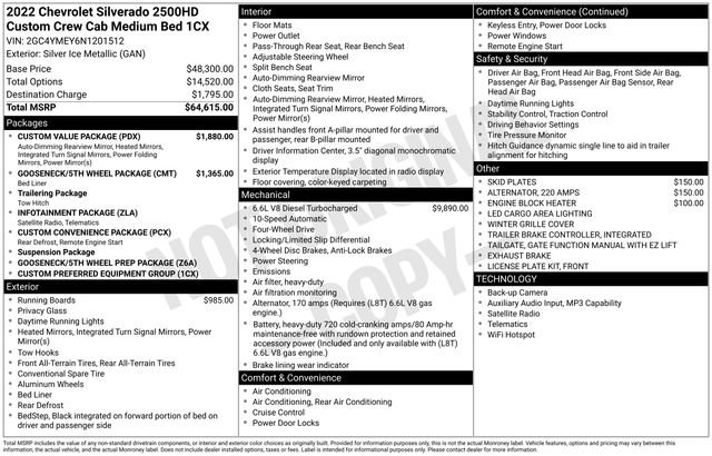 Used 2022 Chevrolet Silverado 2500 Custom w/ Custom Value Package image 15