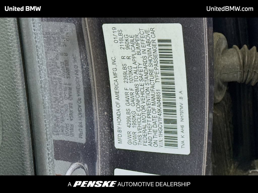 Used 2019 Honda Accord EX image 14