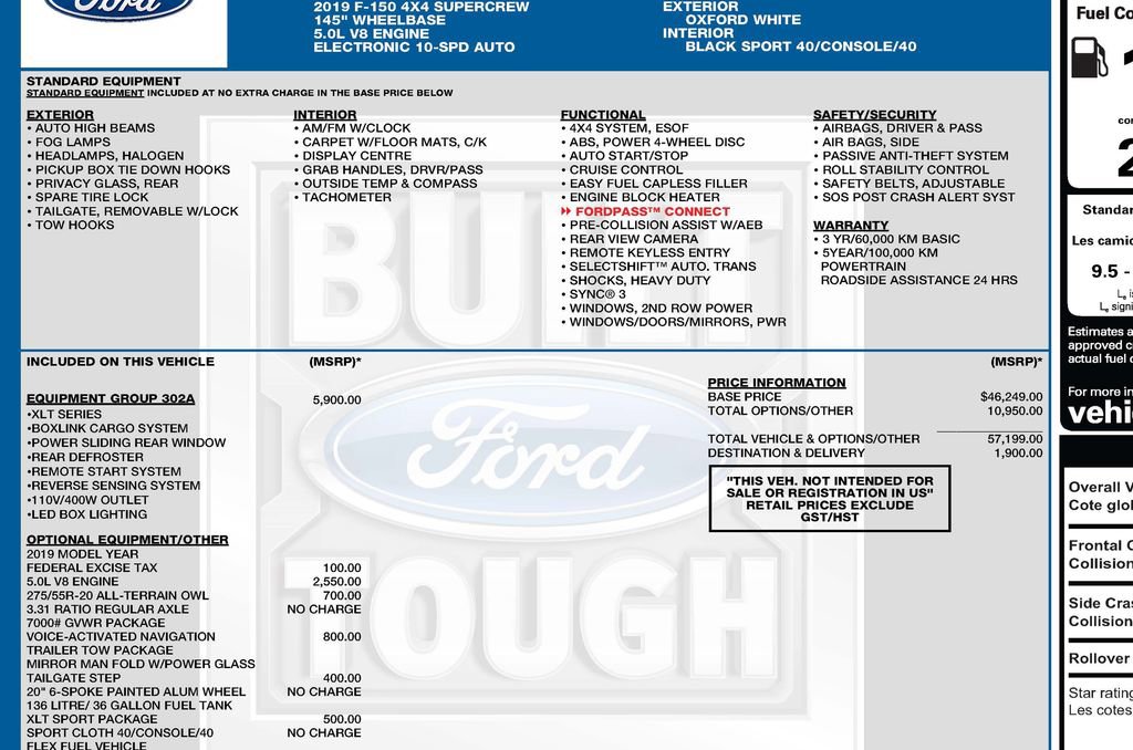 Used 2019 Ford F150 XLT w/ Equipment Group 302A Luxury AWD/4WD image 3