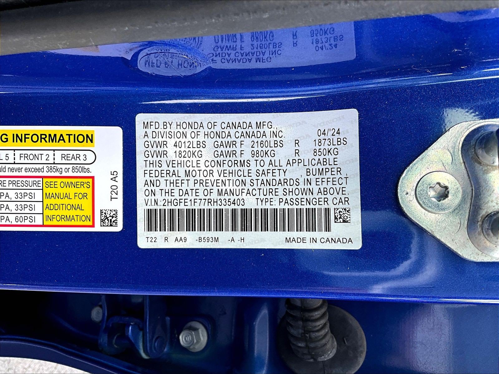 Certified 2024 Honda Civic EX image 18