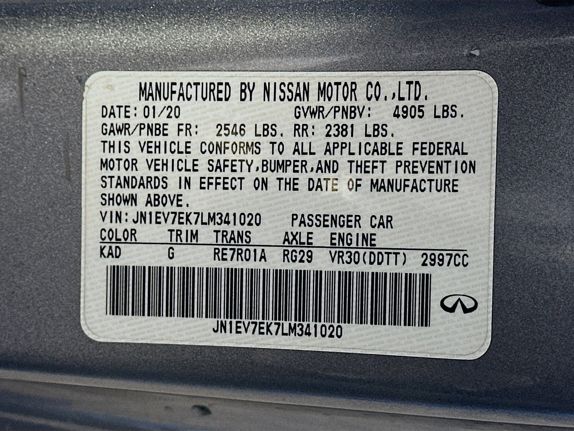 Used 2020 INFINITI Q60 3.0t Luxe image 12