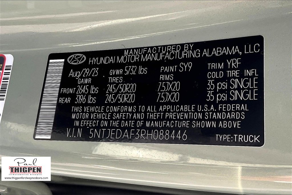 Used 2024 Hyundai Santa Cruz Limited image 35