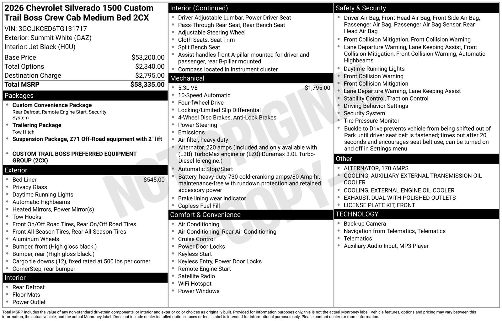 New 2026 Chevrolet Silverado 1500 Custom Trail Boss image 5