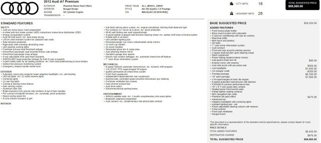 Used 2012 Audi A7 3.0T Prestige AWD/4WD image 63