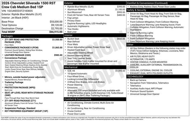 New 2026 Chevrolet Silverado 1500 RST image 5