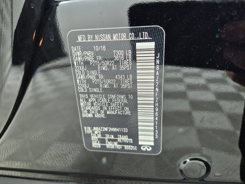 Used 2017 INFINITI QX80 2WD w/ Deluxe Technology Package image 33