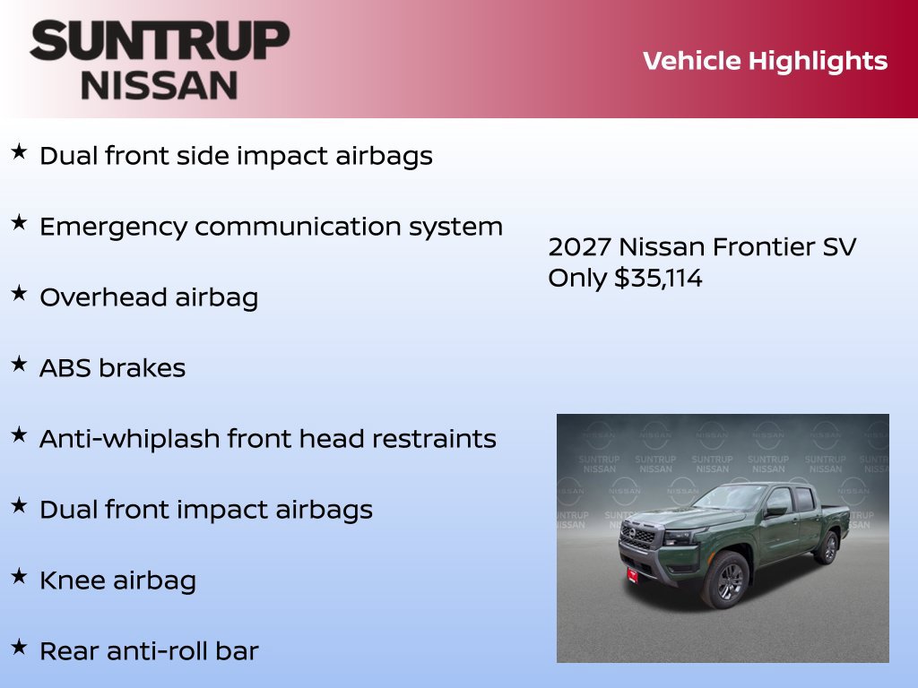 New 2027 Nissan Frontier SV RWD image 16