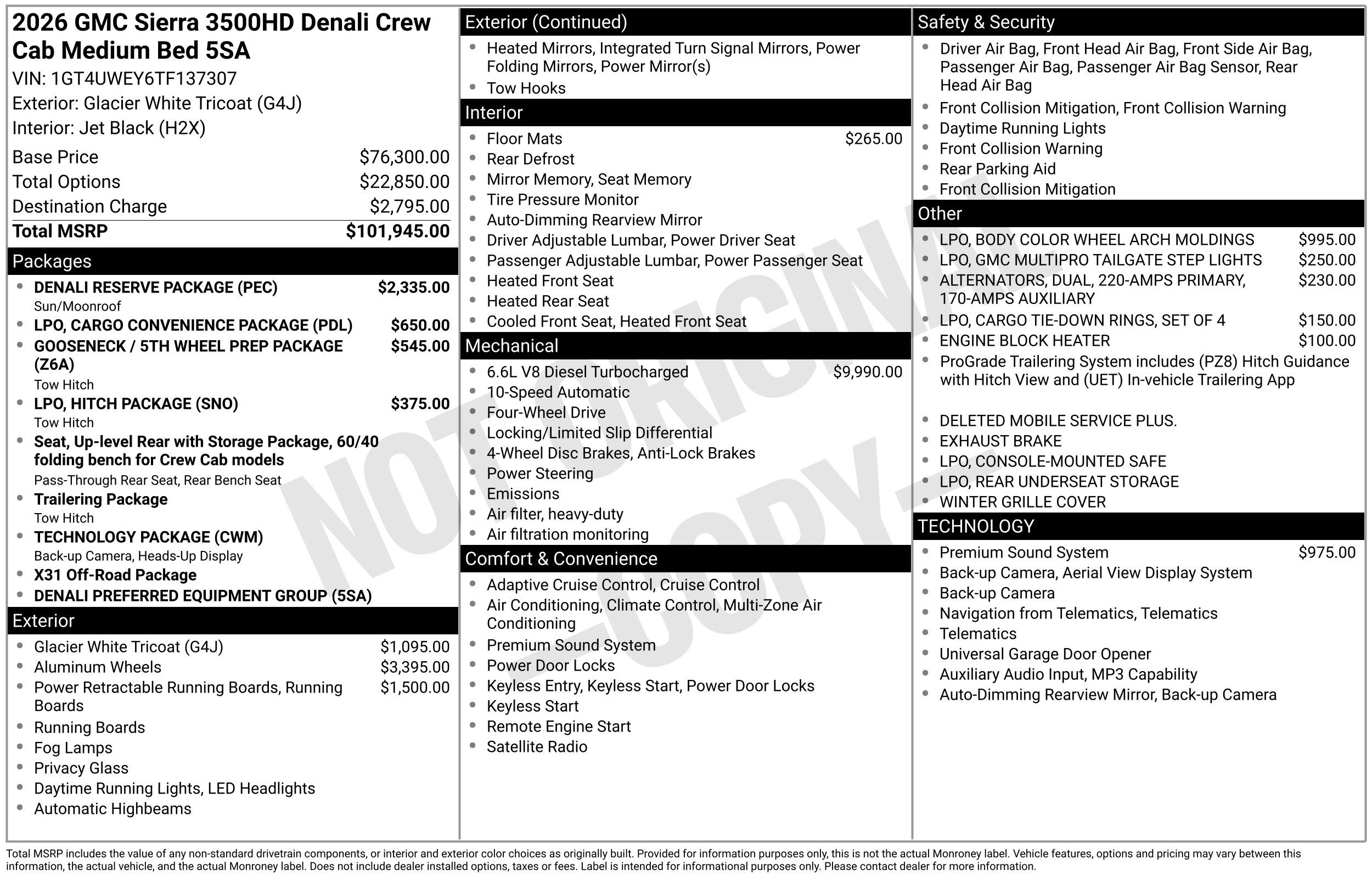 New 2026 GMC Sierra 3500 Denali w/ Denali Reserve Package AWD/4WD image 50