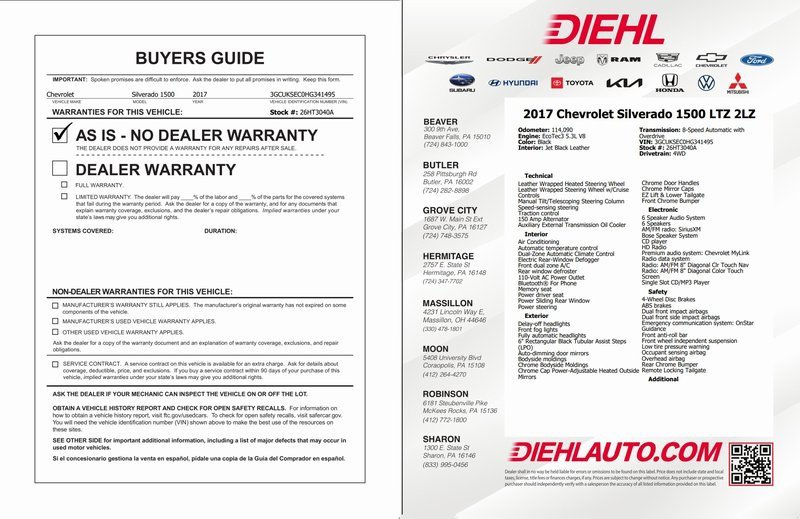 Used 2017 Chevrolet Silverado 1500 LTZ Z71 w/ LTZ Plus Package image 37