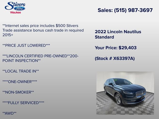Certified 2022 Lincoln Nautilus AWD w/ Premium Package image 16