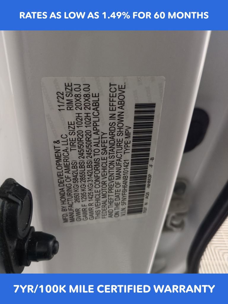 Certified 2022 Honda Pilot Touring image 29