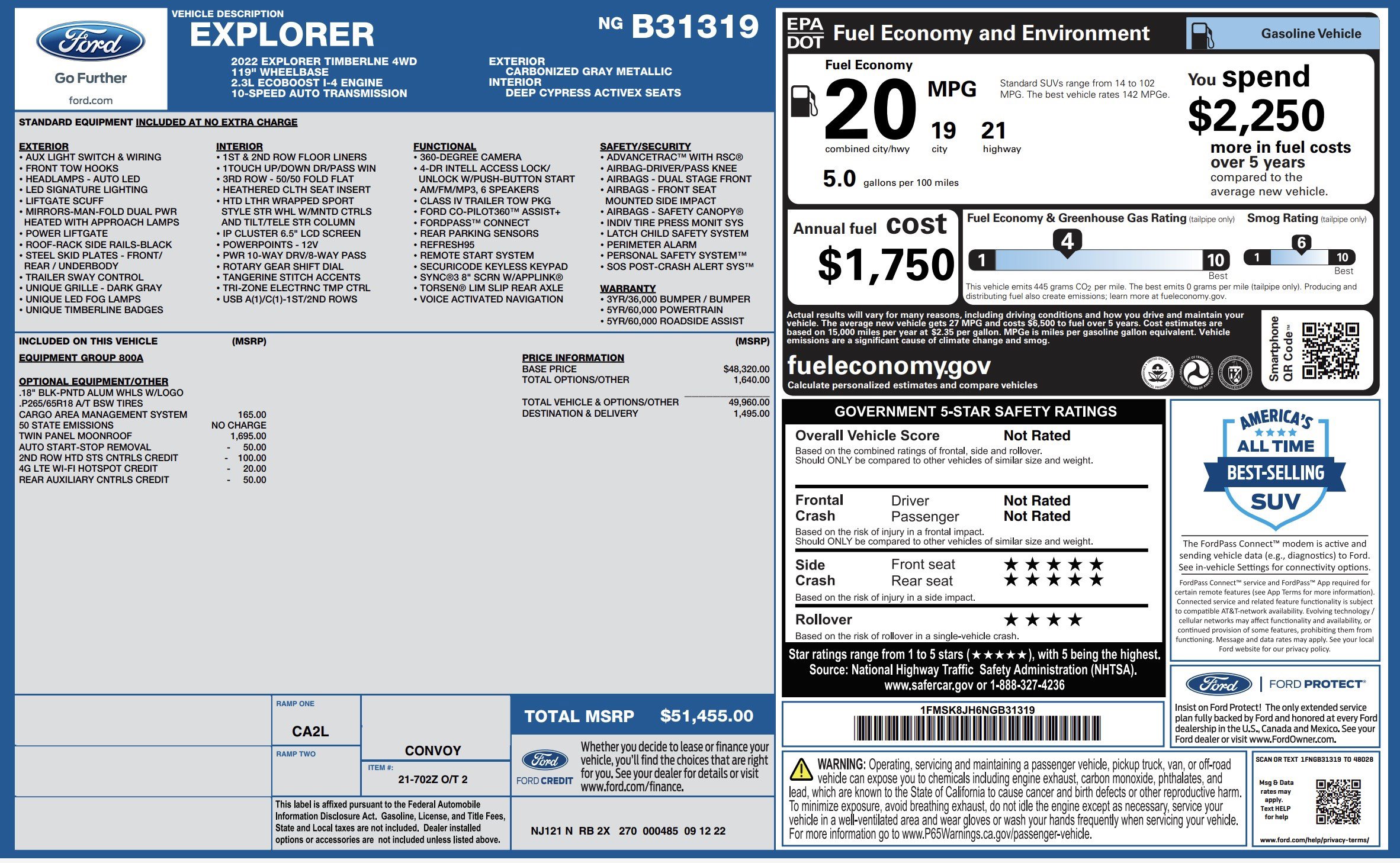 Used 2022 Ford Explorer Timberline AWD/4WD image 2