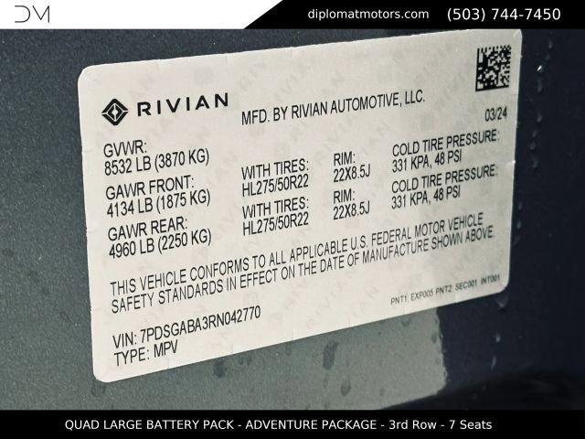 Used 2024 Rivian R1S Adventure AWD/4WD image 50