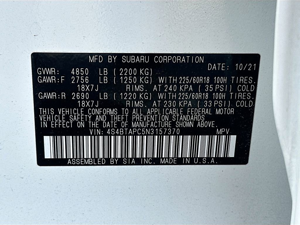 Used 2022 Subaru Outback Touring w/ Popular Package #2 image 35