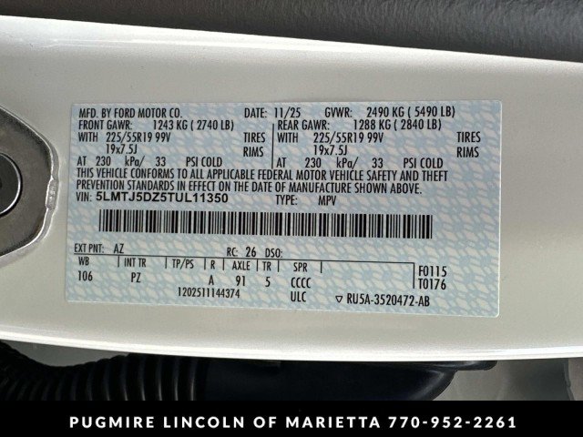 New 2026 Lincoln Corsair Grand Touring w/ Rear Removable Package Tray image 36