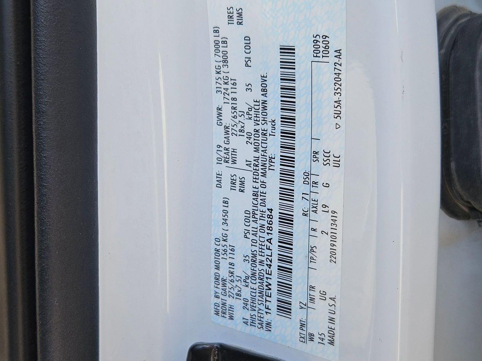 Certified 2020 Ford F150 XLT w/ Equipment Group 302A Luxury image 29