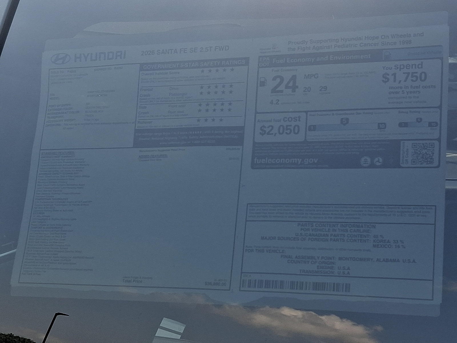 New 2026 Hyundai Santa Fe SE FWD image 3