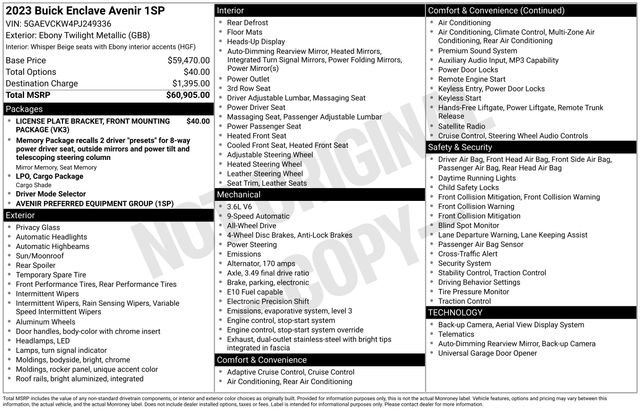 Used 2023 Buick Enclave Avenir image 38
