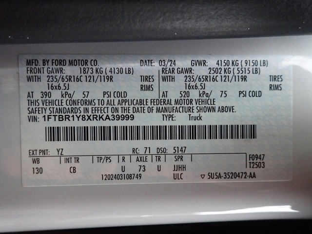 Certified 2024 Ford Transit 250 Low Roof w/ Exterior Upgrade Package image 21