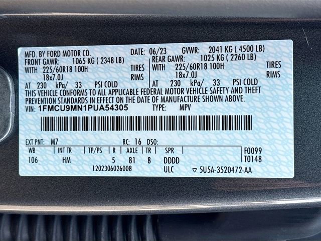Used 2023 Ford Escape ST-Line w/ Tech Pack #1 AWD/4WD image 34