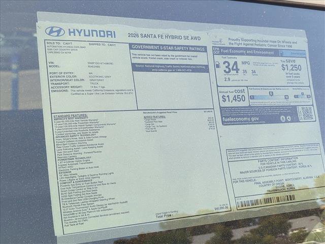 New 2026 Hyundai Santa Fe SE image 17