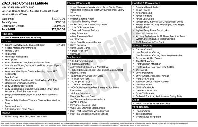 Used 2023 Jeep Compass Latitude image 25