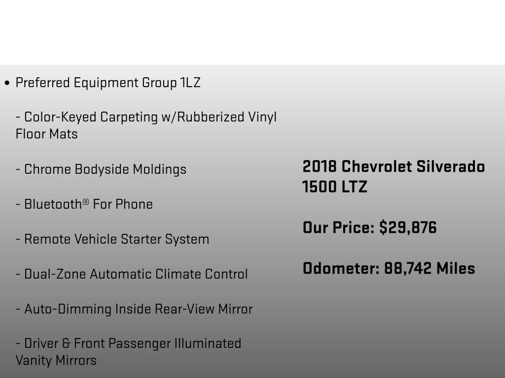 Used 2018 Chevrolet Silverado 1500 LTZ w/ Sport Package RWD image 12