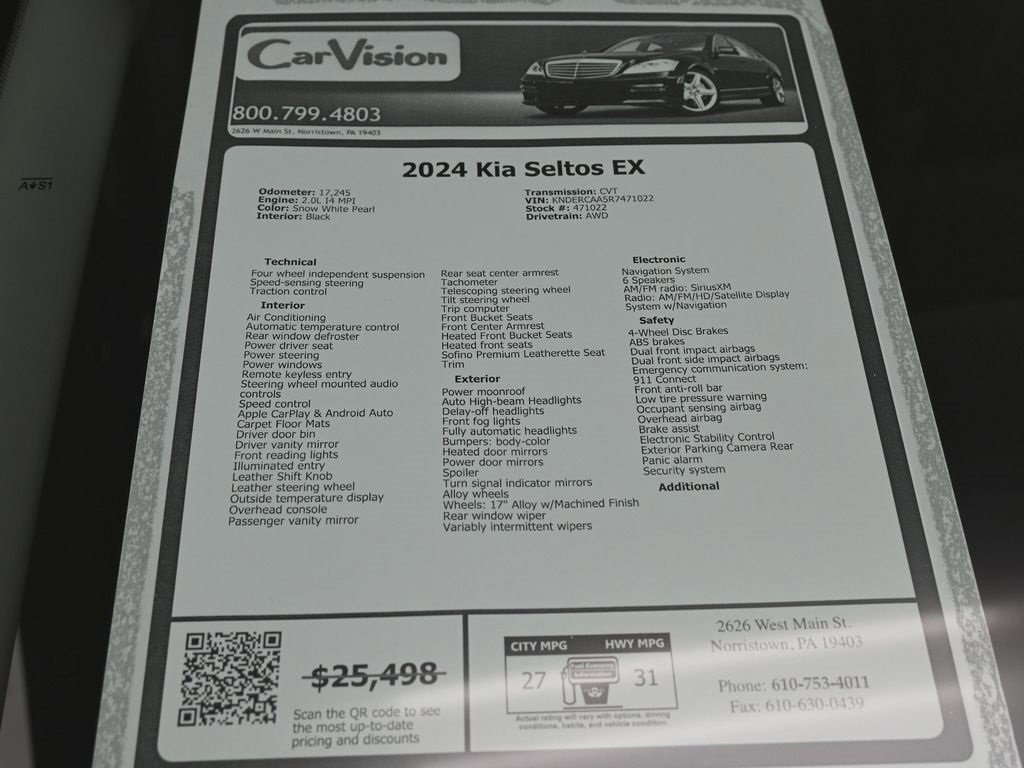 Used 2024 Kia Seltos EX image 38