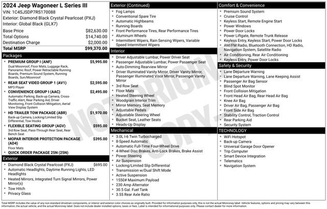 Used 2024 Jeep Wagoneer L Series III w/ Premium Group I image 34