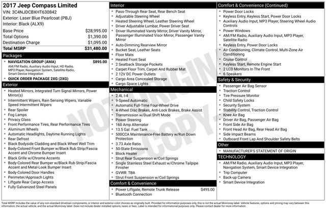 Used 2017 Jeep Compass Limited w/ Navigation Group image 6