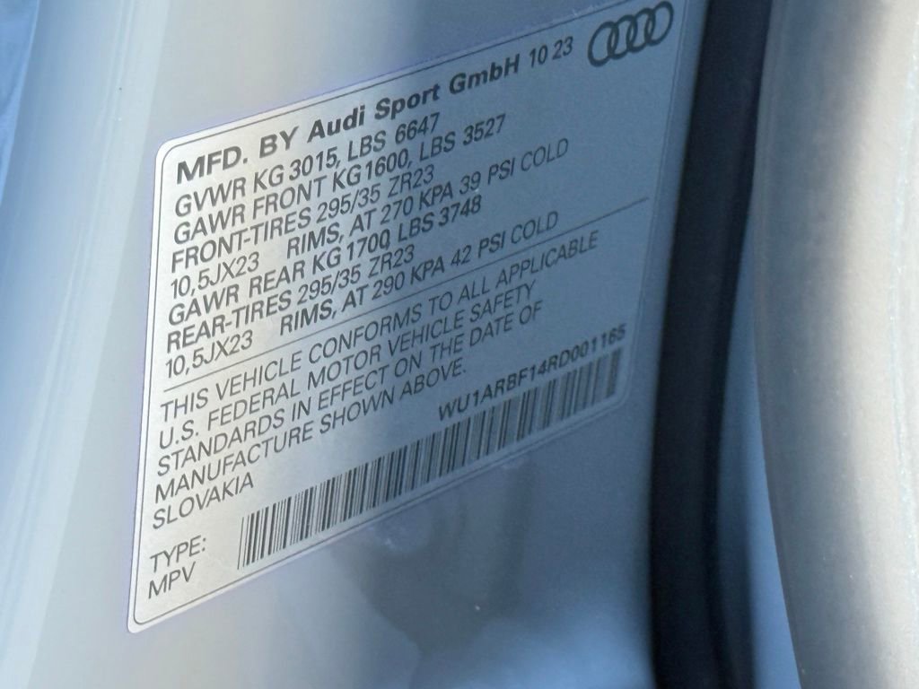 Used 2024 Audi RS Q8 w/ Black Optic Package image 92