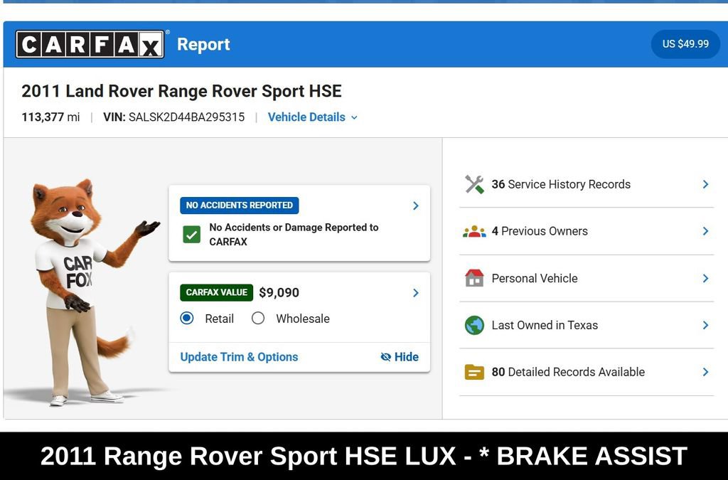 Used 2011 Land Rover Range Rover Sport HSE LUX AWD/4WD image 9