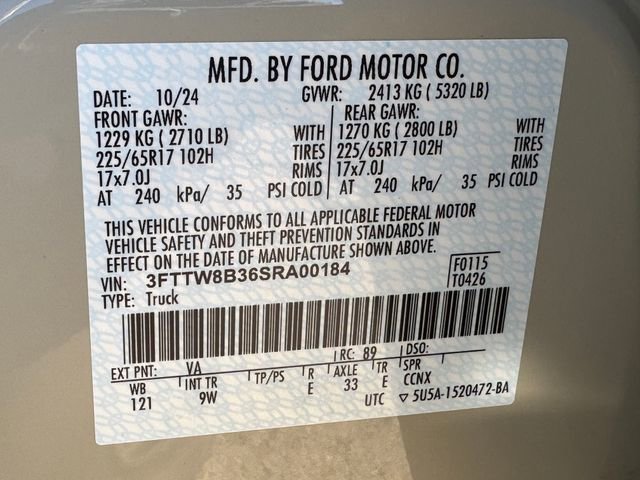 Used 2025 Ford Maverick XL w/ Equipment Group 101A AWD/4WD image 27
