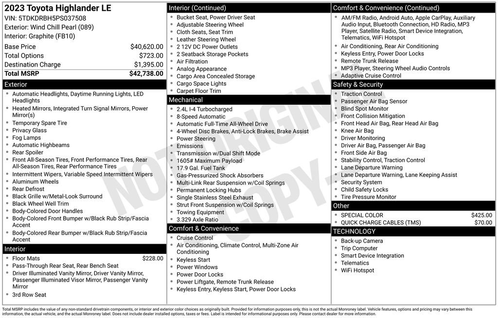 Used 2023 Toyota Highlander LE image 6