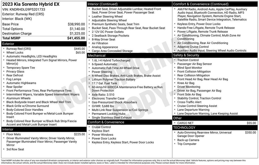 Used 2023 Kia Sorento EX image 35