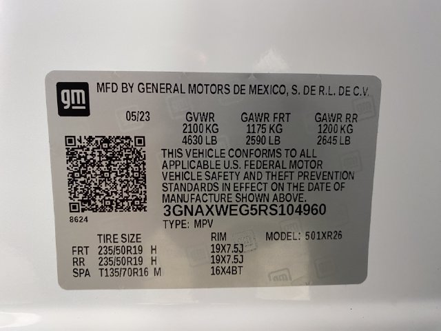 Certified 2024 Chevrolet Equinox RS AWD/4WD image 33