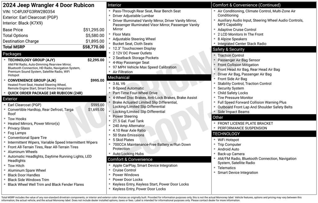 Used 2024 Jeep Wrangler Unlimited Rubicon w/ Technology Group image 30