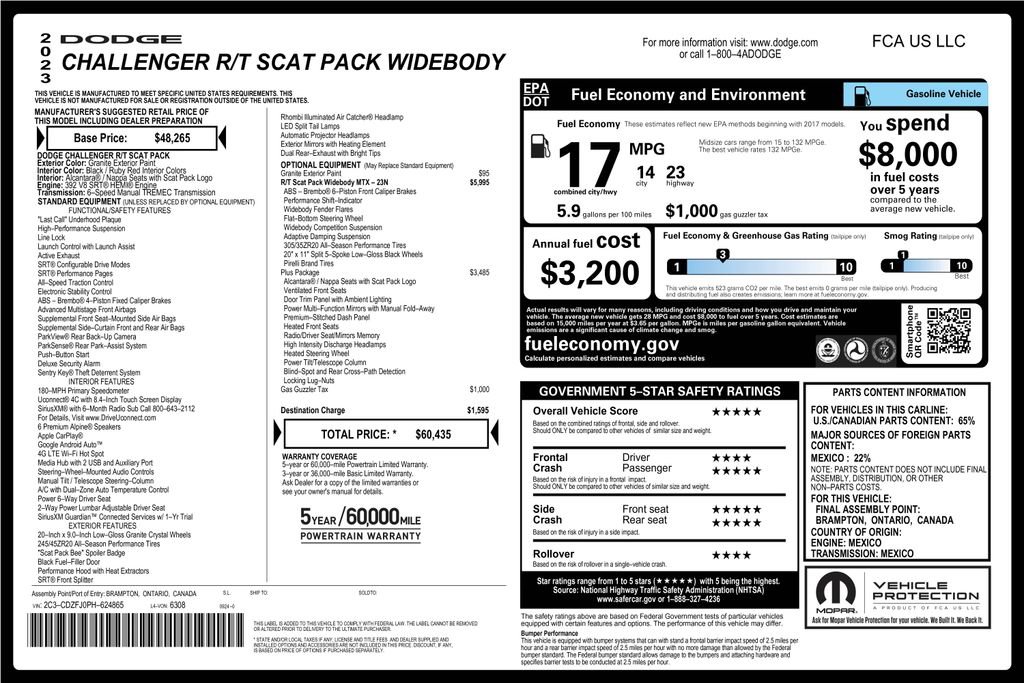 Used 2023 Dodge Challenger R/T Scat Pack RWD image 3