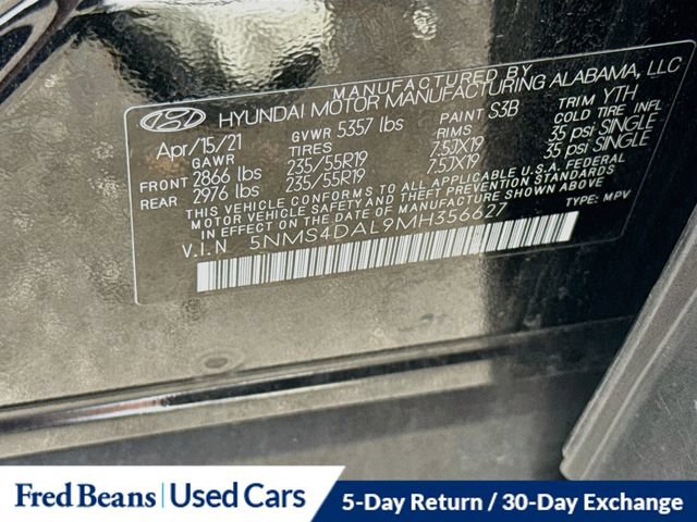 Certified 2021 Hyundai Santa Fe Limited AWD/4WD image 31