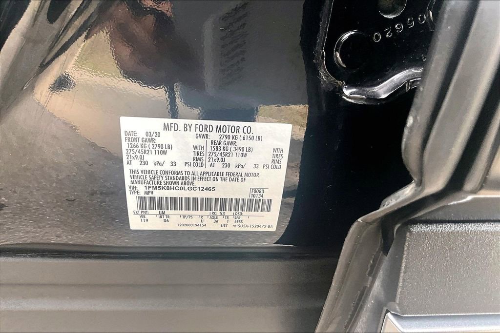 Used 2020 Ford Explorer Platinum w/ Premium Technology Package image 35