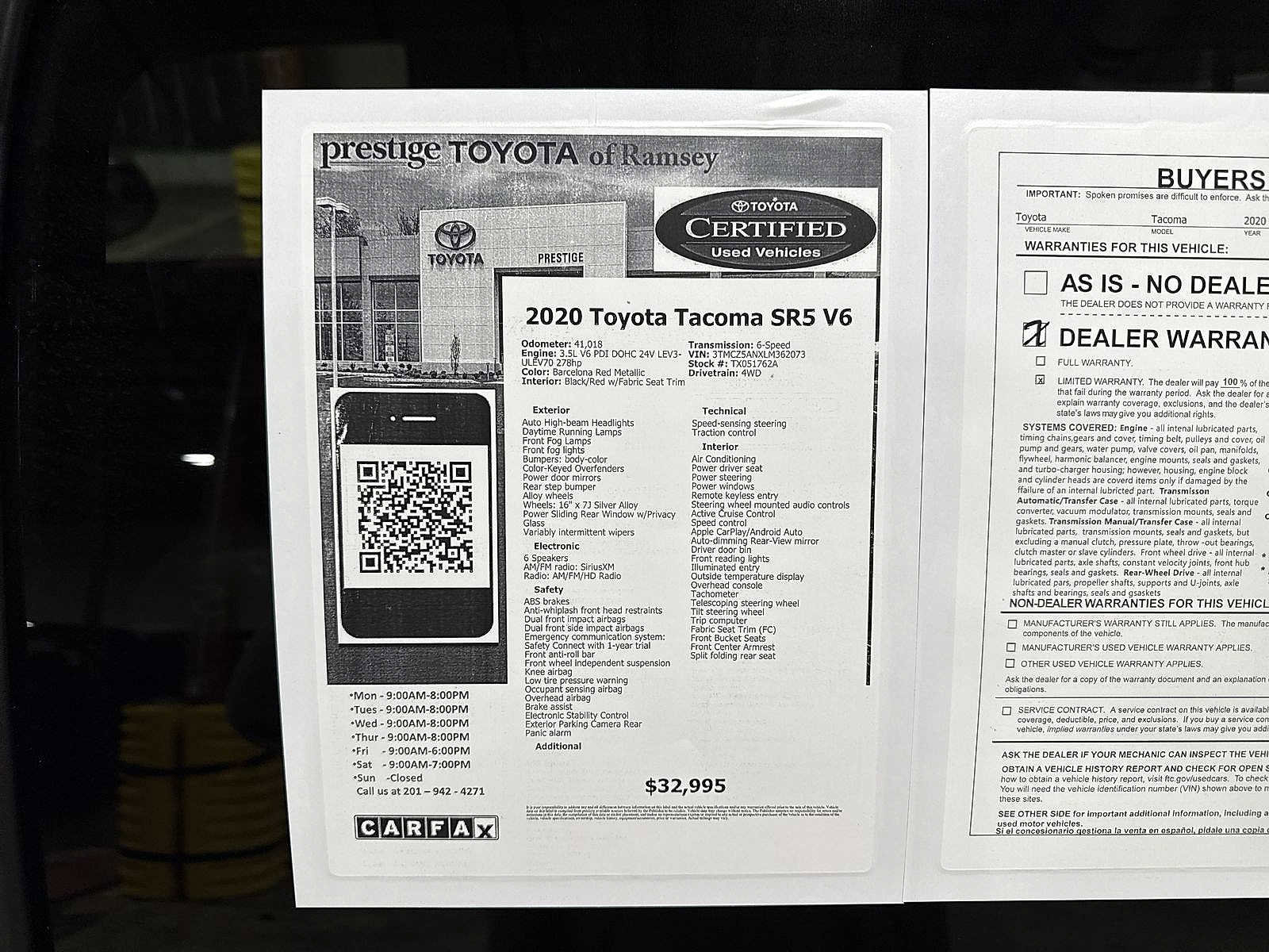 Certified 2020 Toyota Tacoma SR5 image 13