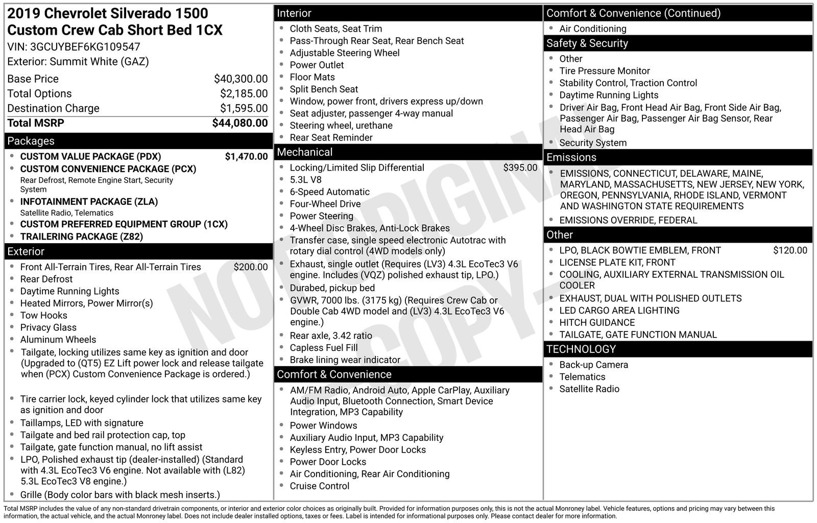 Certified 2019 Chevrolet Silverado 1500 Custom w/ Custom Value Package image 38