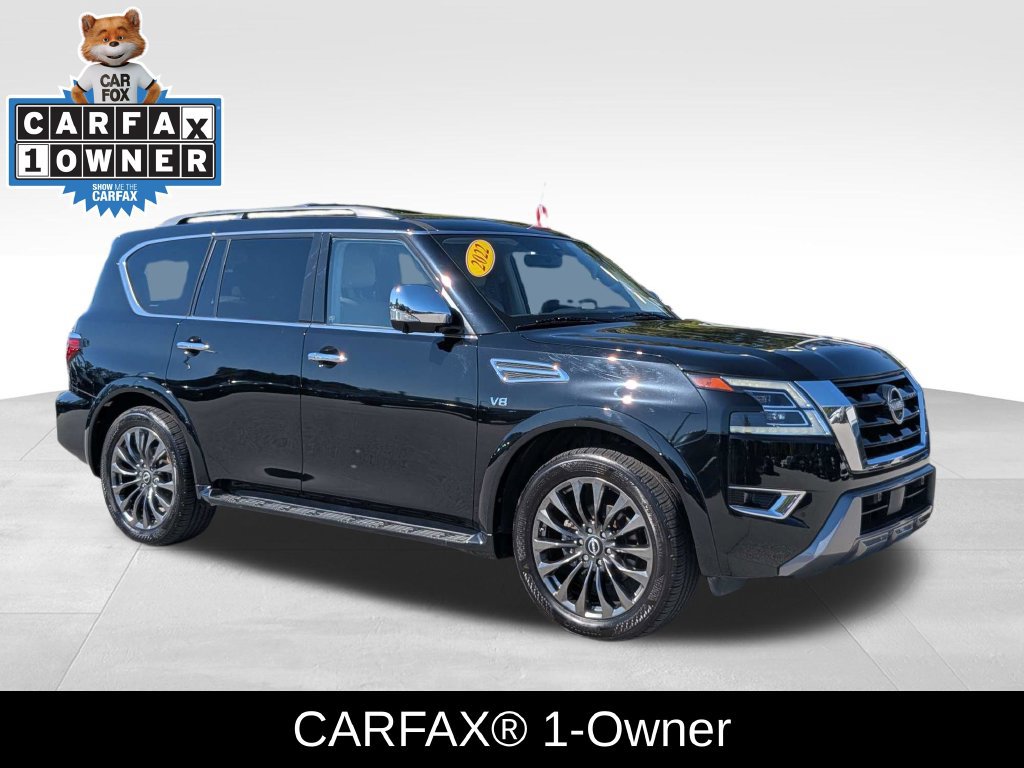 Used 2022 Nissan Armada Platinum w/ Captain's Chairs Package RWD image 2