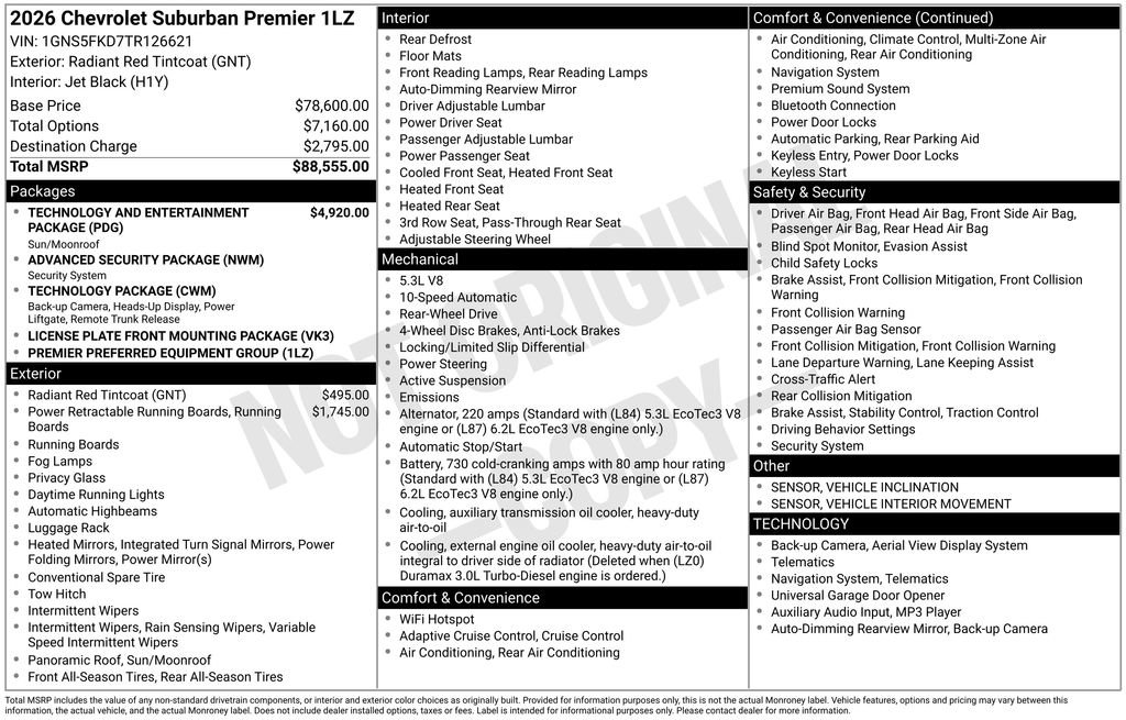 New 2026 Chevrolet Suburban Premier image 23