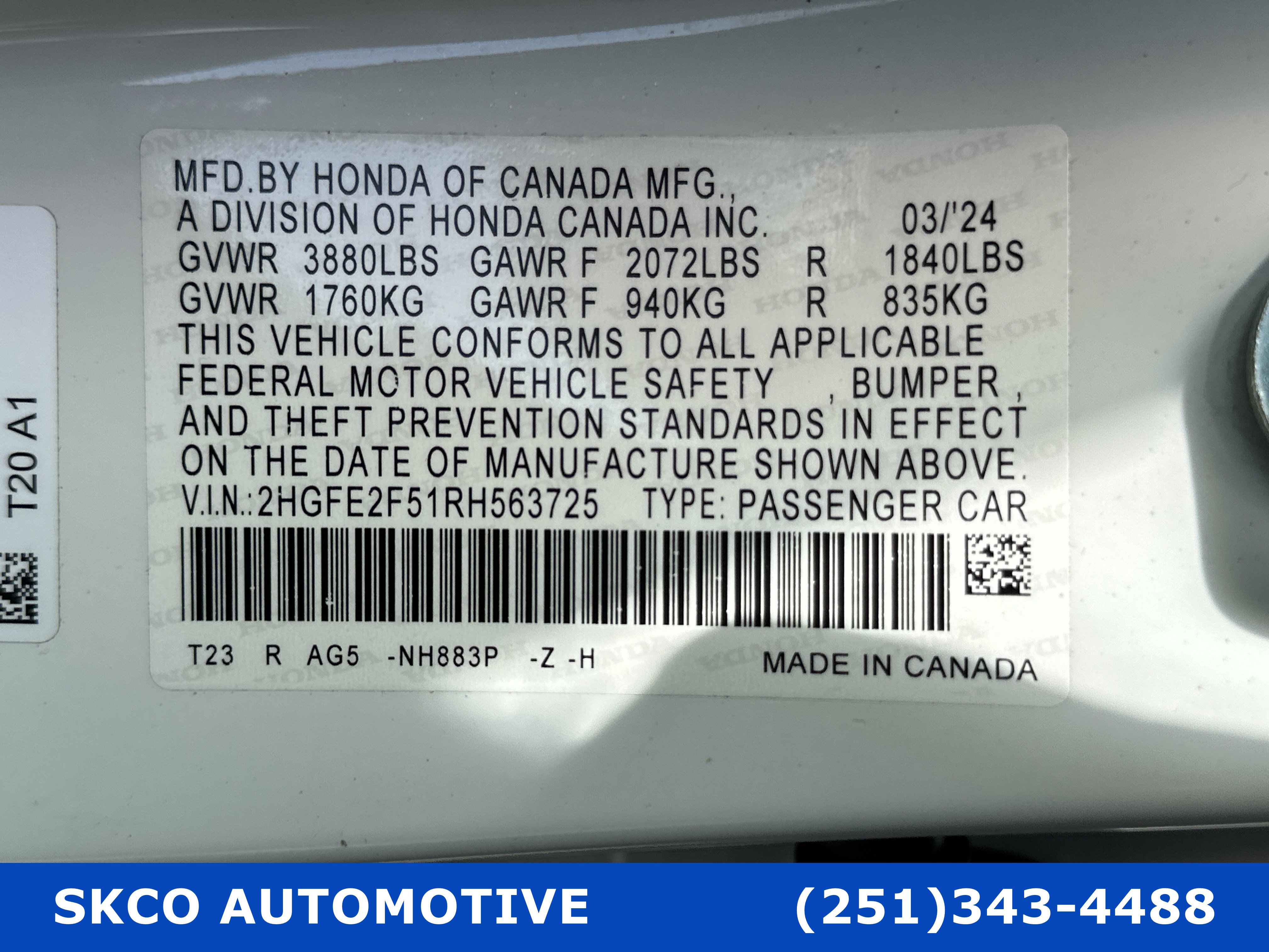 Used 2024 Honda Civic Sport image 28