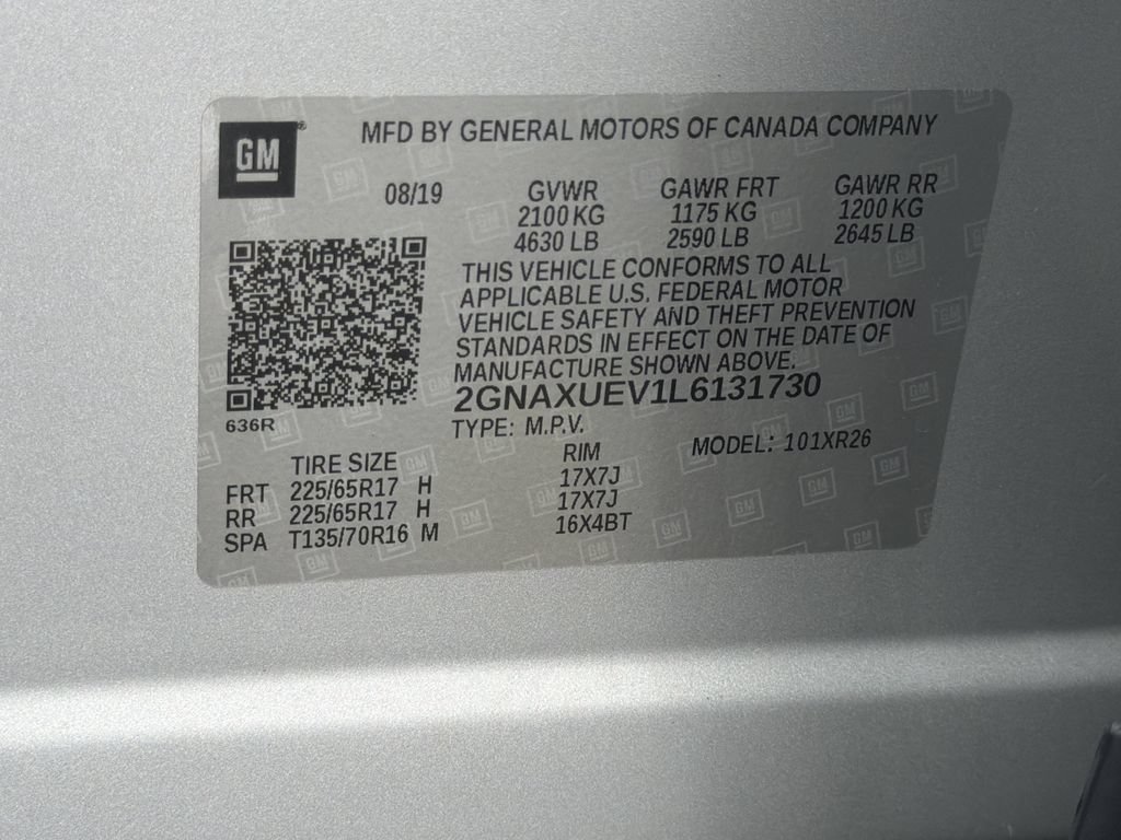 Used 2020 Chevrolet Equinox LT AWD/4WD image 32