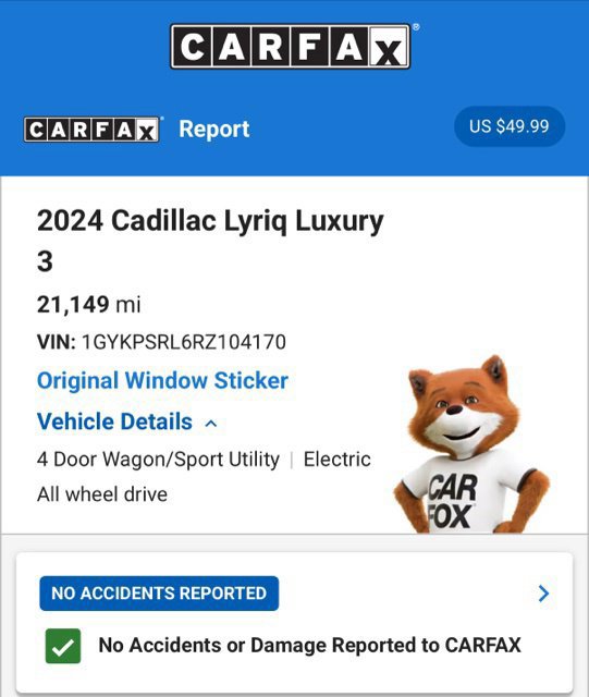 Used 2024 Cadillac Lyriq Luxury w/ Nappa Leather Package AWD/4WD image 4