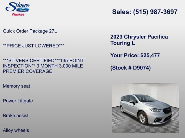 Used 2023 Chrysler Pacifica Touring-L FWD image 8